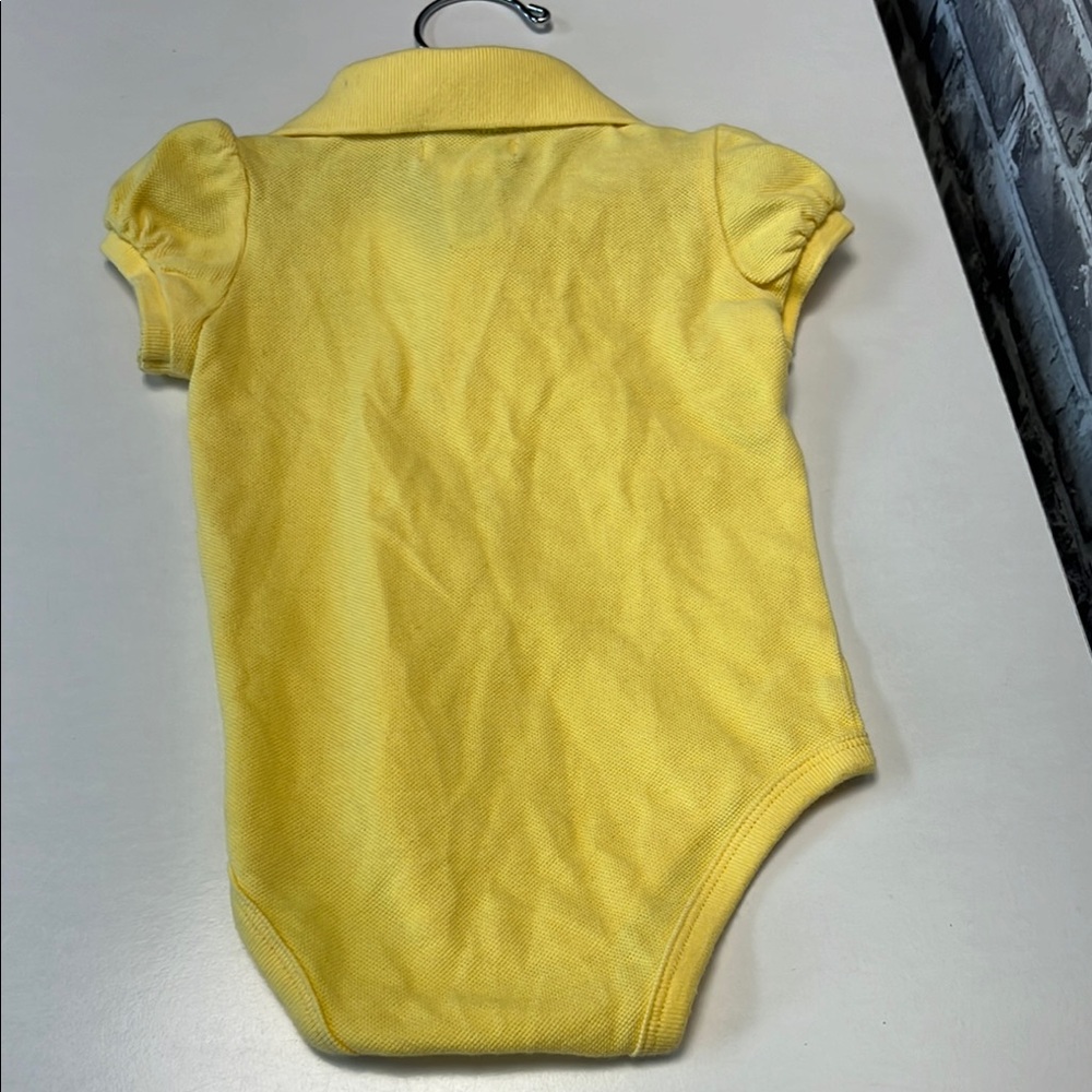 Baby Girls Ralph Lauren Yellow Baby Polo Onesie‎ - Picture 8 of 10
